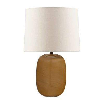 Ocre Glass Base Table Lamp