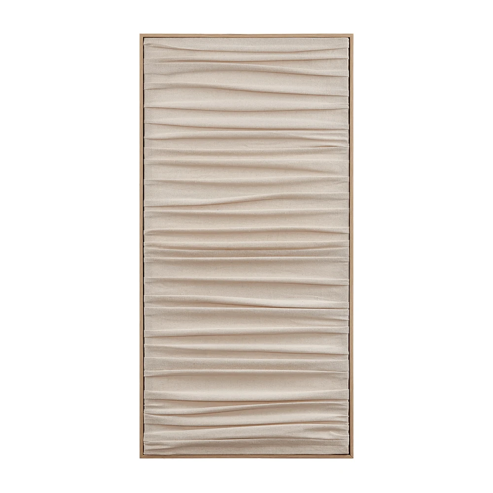 Pleated Linen Framed Art