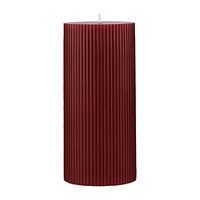 Thin Ribbed Pillar Candle