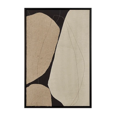 Uneven Ovals on Linen Framed Art