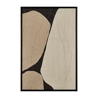 Uneven Ovals on Linen Framed Art