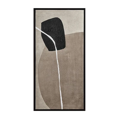 Black Dot Abstract Framed Art