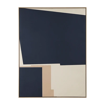 Navy Block Framed Art