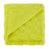 Toyo Checkered Pattern Plush Throw