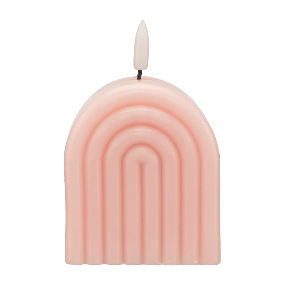 Rainbow-shaped LED candle