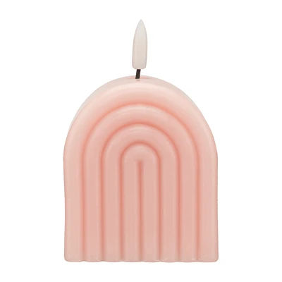 Rainbow-shaped LED candle