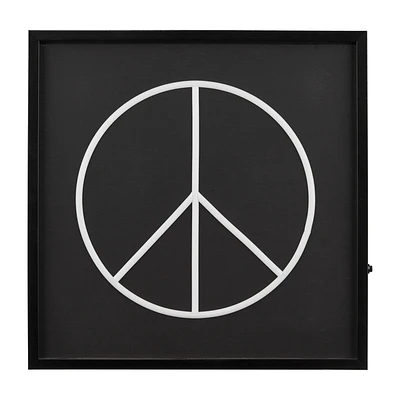 Peace Sign Neon Light Up Wall Art