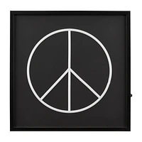 Peace Sign Neon Light Up Wall Art