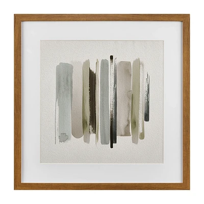 Sage Lines Framed Art