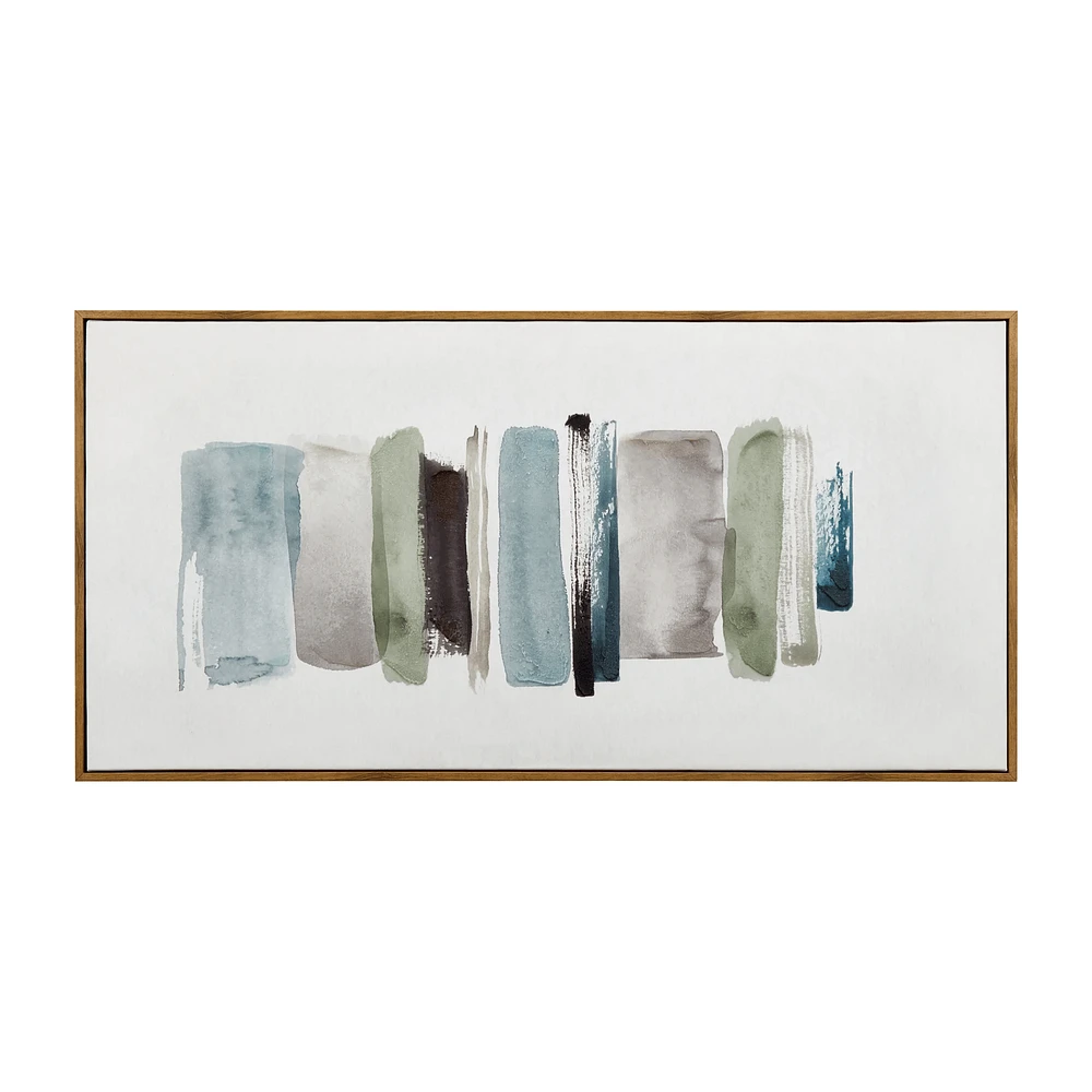 Blue Stokes Framed Art