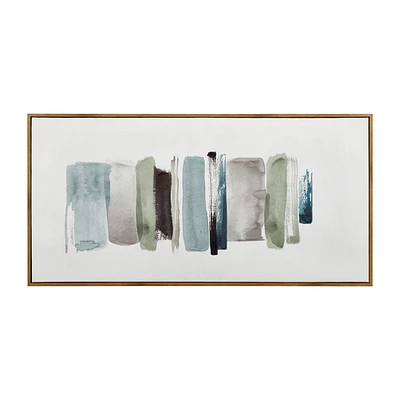 Blue Stokes Framed Art