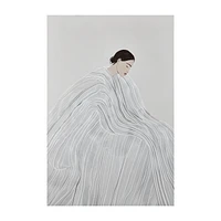 Pensive Woman Printed Canvas
