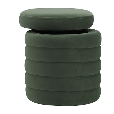Velvet Ottoman With Storage