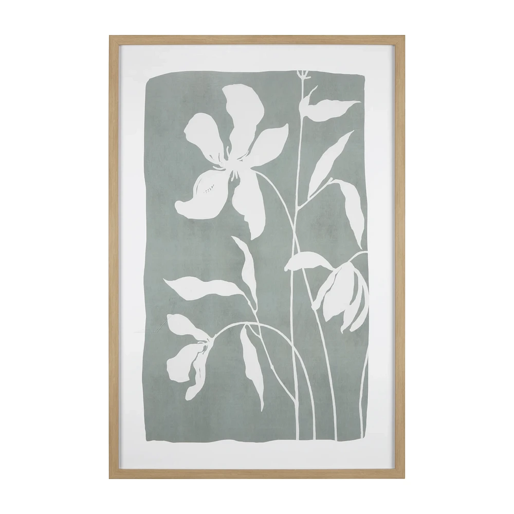 Simple Sage Stems Framed Art