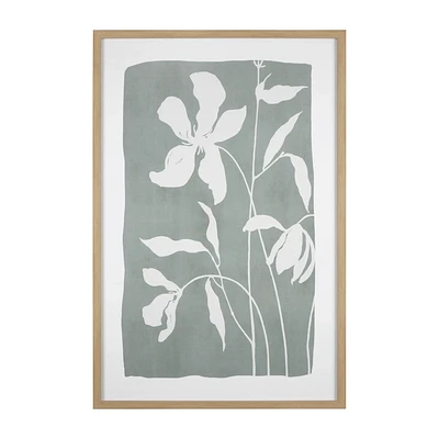 Simple Sage Stems Framed Art