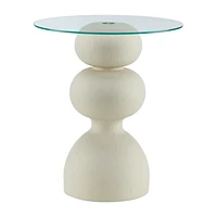 Side Table with Glass Top