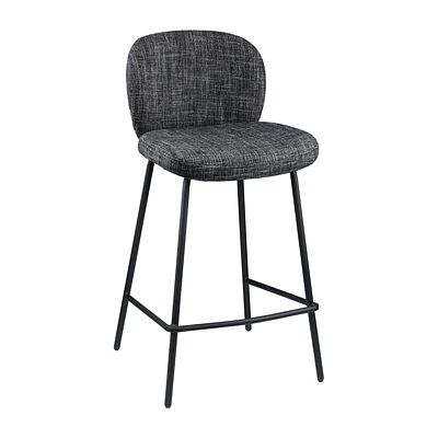 Fabric and Metal Bar Stool