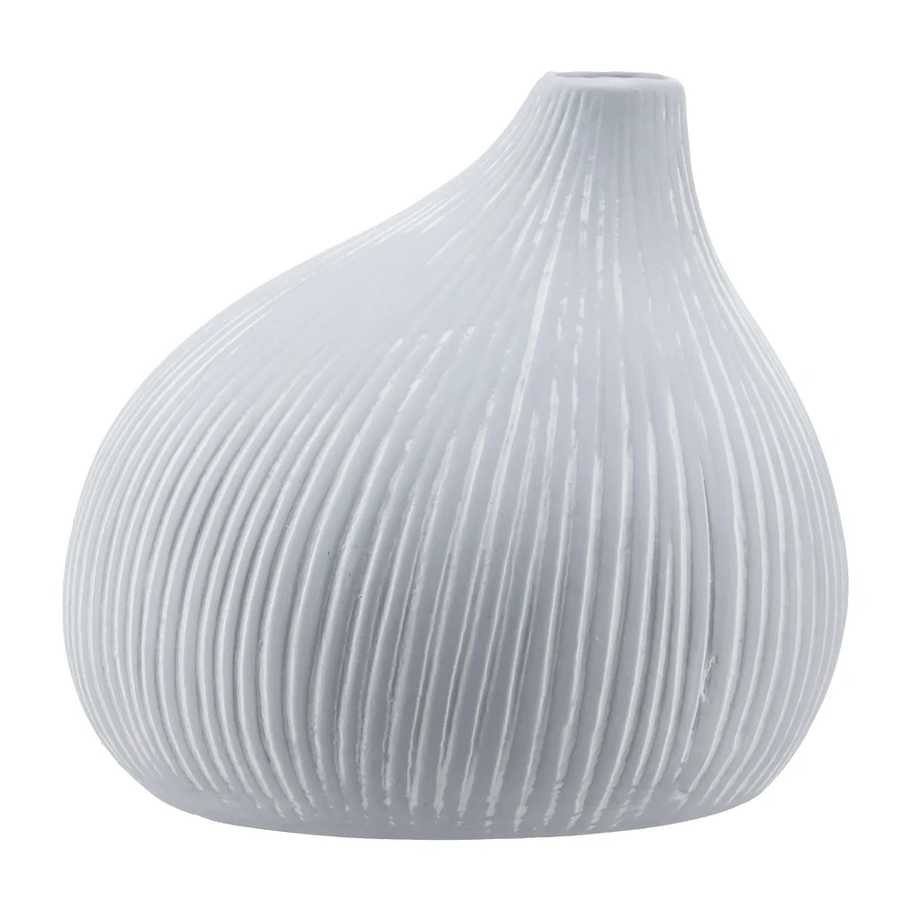 Ceramic Stripped Table Vase