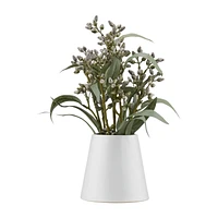 Blue Flowers in Ceramic Pot