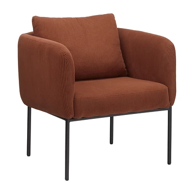 Fabric and Metal Accent Chair