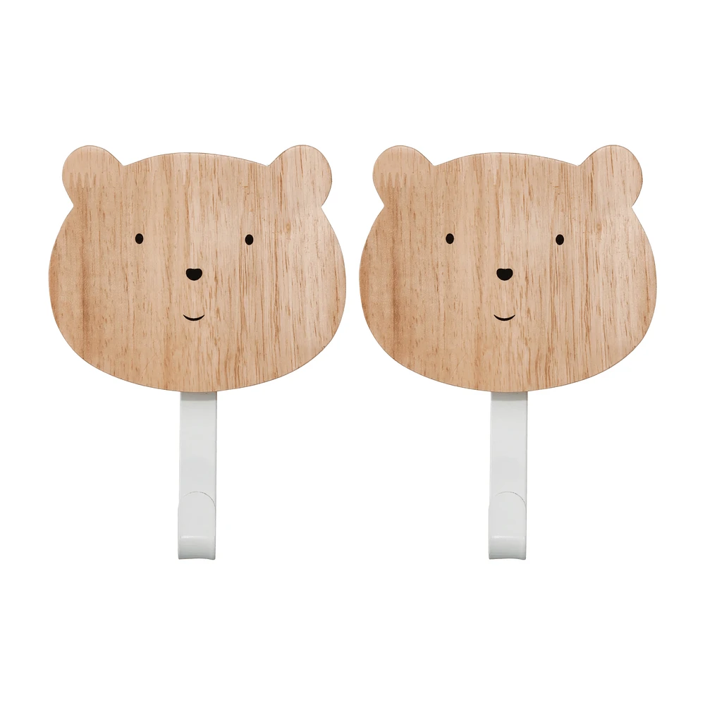 Set of 2 Bear Wall Hooks