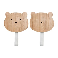 Set of 2 Bear Wall Hooks