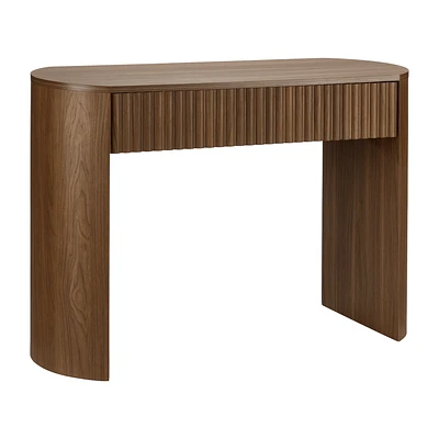 Walnut Console with Drawer