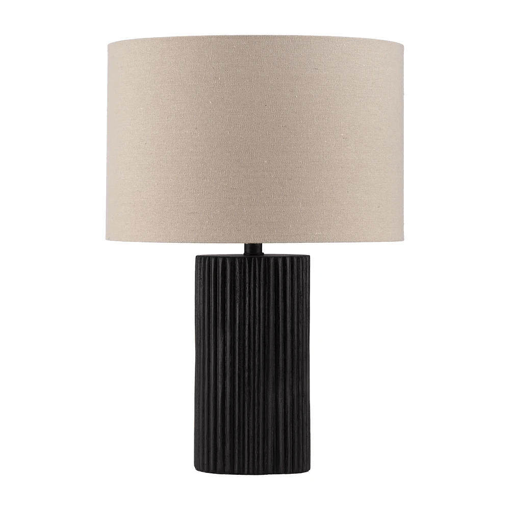 Black Wood Table Lamp