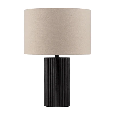 Black Wood Table Lamp