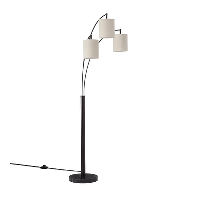 3 Linen Shade Floor Lamp