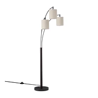 3 Linen Shade Floor Lamp