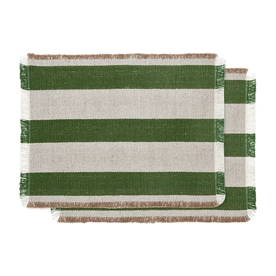 Set of 2 Striped Placemats