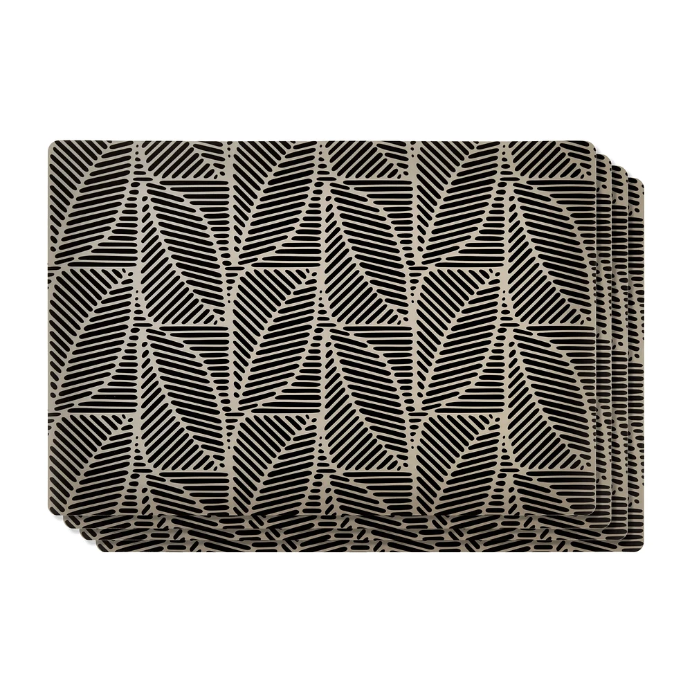 Set of 4 Leaf Print Placemats