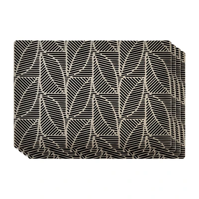 Set of 4 Leaf Print Placemats