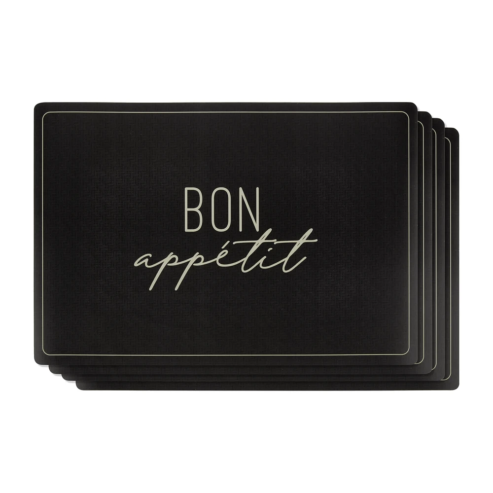 Set of 4 Bon Appétit Placemats