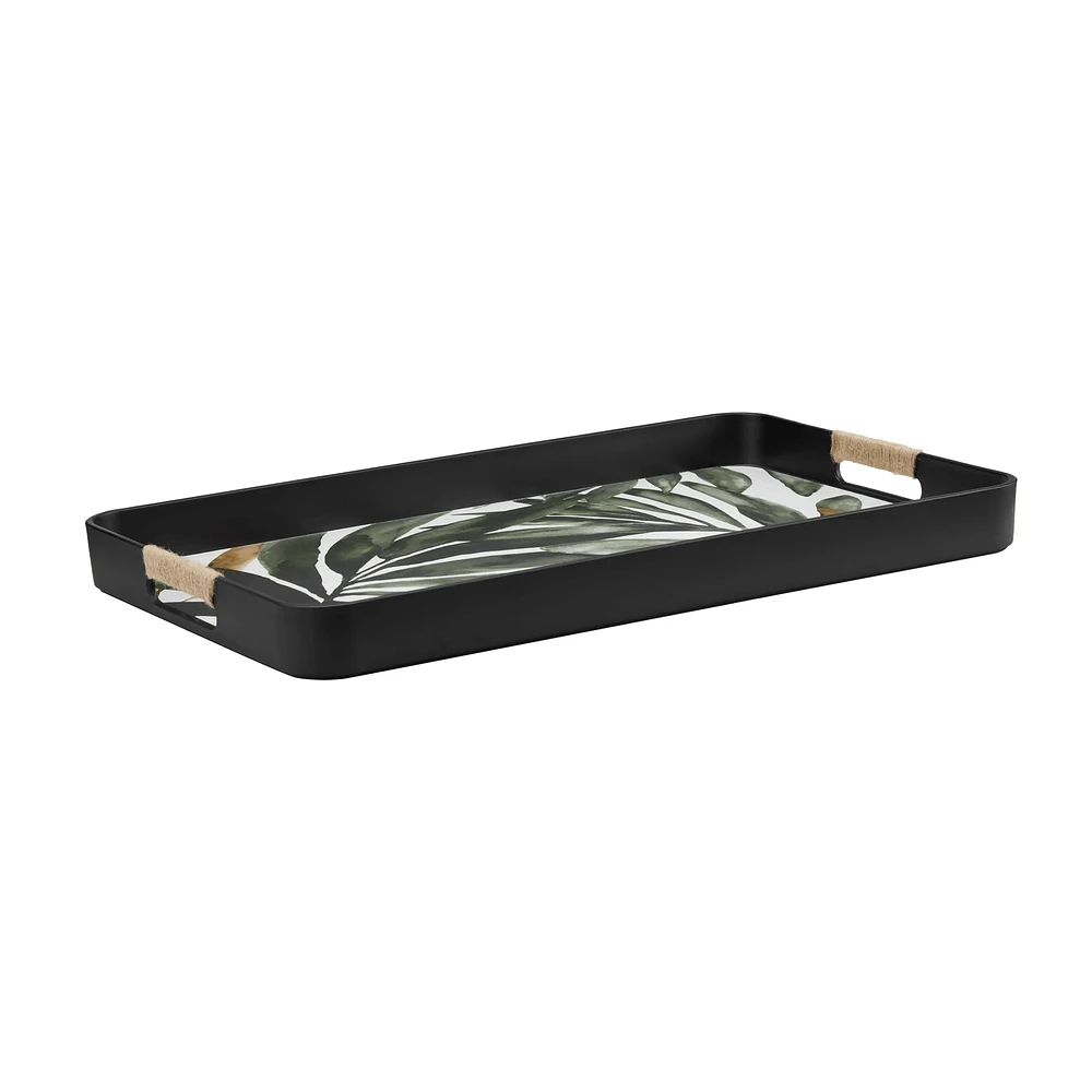 Serving Tray with Leaf Print