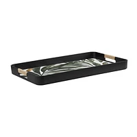Serving Tray with Leaf Print