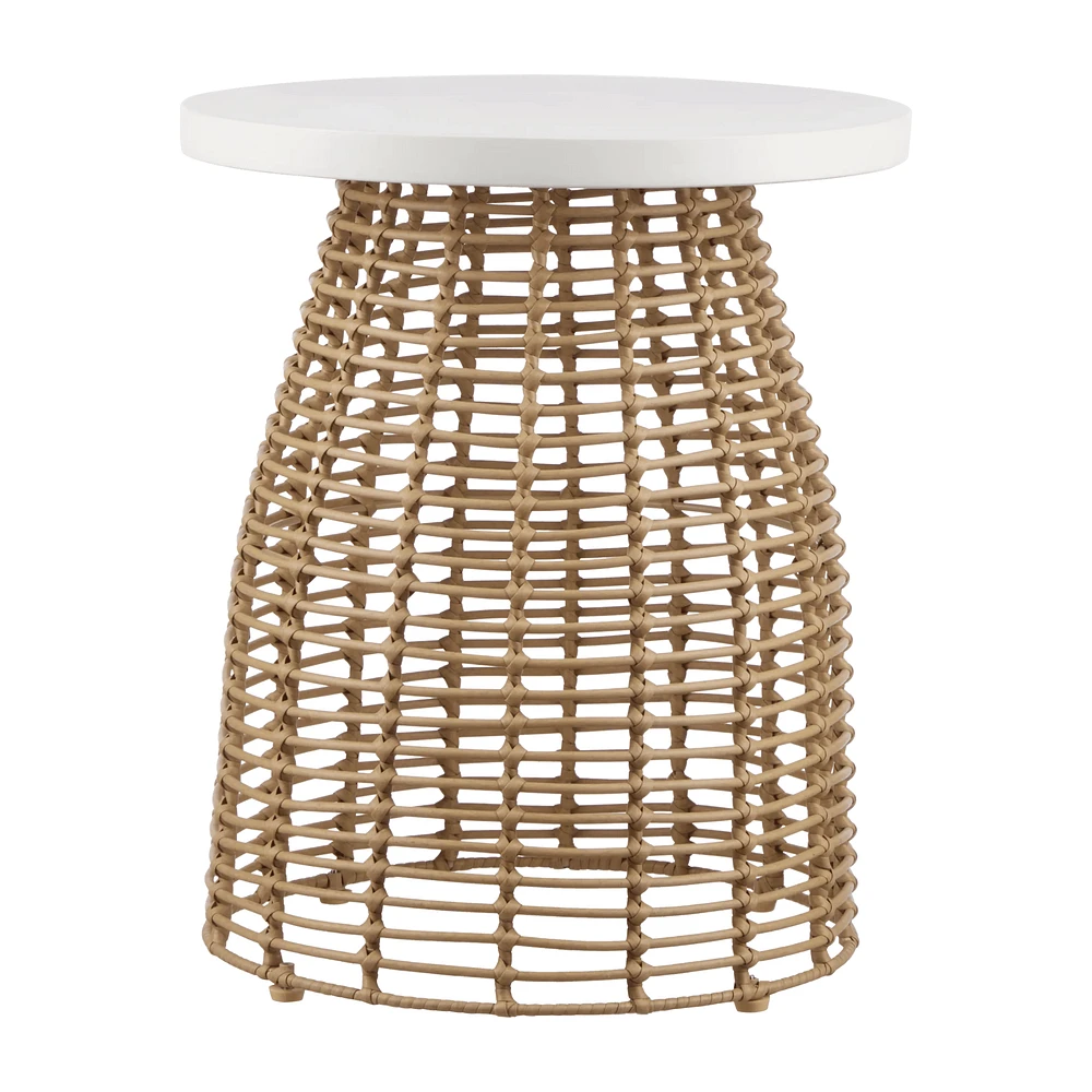Cement Table Top Acapulco Side Table