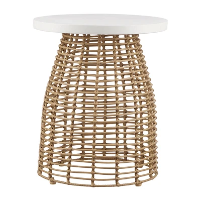 Cement Table Top Acapulco Side Table