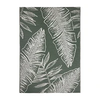 2 Tone Leaf Outdoor Rug