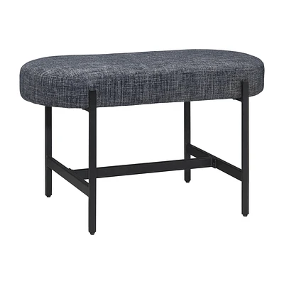 Fabric and Metal Bench