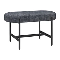 Fabric and Metal Bench