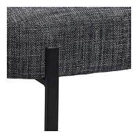 Fabric and Metal Bench