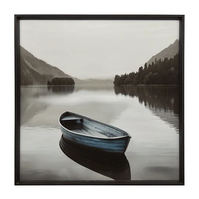 Canoe in a Lake Framed Art