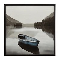 Canoe in a Lake Framed Art