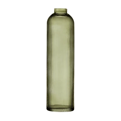 Green Glass Floor Vase