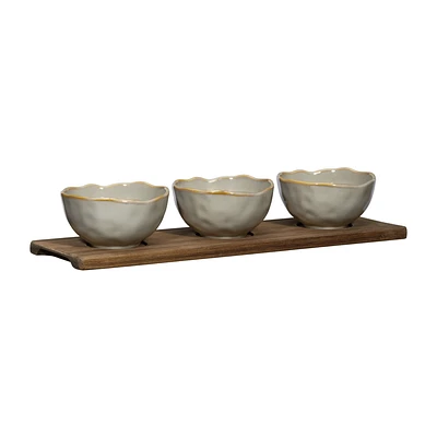 Set of 3 Bowls with Tray