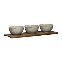 Set of 3 Bowls with Tray
