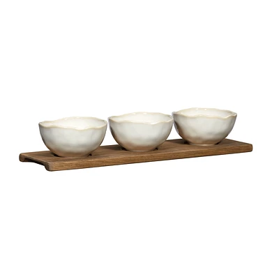 Set of 3 Bowls With Tray