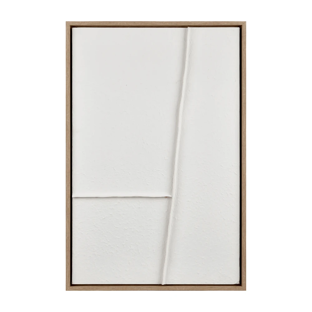 White Abstract Framed Art